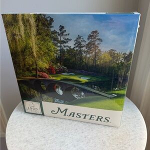 Masters Puzzle Box Green Blue and Brown Scenic Golf Course Artwork